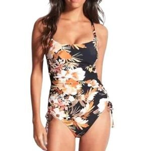 Seafolly NWT Bora Bora Flora DD Cup Maillot Size 8